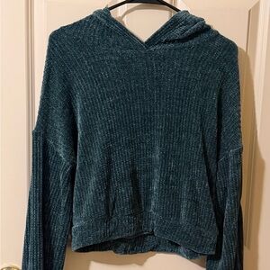 Teal Ribbed Long Sleeve Sweater